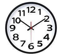 Crosstime Wall Clock 30cm Silent Non-Ticking, Big Numbers Easy to Read Round Quartz Analog Clocks for Home Office School Kitchen,12 Inch