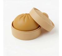 Crossunx Gold Squishies Dumpling Stress Balls, Colorful Fidget Sensory Toy with Food Steamer, Squeeze Dough Ball for Stress Relief, Stretchy Desk Toys Gift
