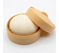 Crossunx White Squishies Dumpling Stress Balls, Colorful Fidget Sensory Toy with Food Steamer, Squeeze Dough Ball for Stress Relief, Stretchy Desk Toys Gift
