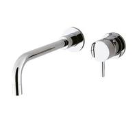Crosswater Kai Lever Contemporary 2 Hole Chrome Basin Mixer 140mm Spout KL120WNC
