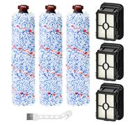 CrossWave Replacement for Bissell CrossWave Pet Pro 1785 2306 Series Vacuum Cleaner, 3 Pack 1868 Multi-Surface Brush Rolls + 3 Pack 1866 Vacuum Filters, Compare to Part 1608684, 1608683, 160-8683