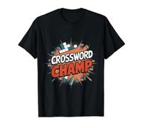 Crossword Champ Crossword Puzzle Value Graphic T-Shirt, Men, Black, M