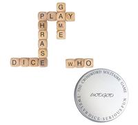 Crossword Dice Challenge Set for Adults - 18 Wooden Letter Dice with Enhanced Vowel Distribution for Multiplayer Games & Vocabulary Building