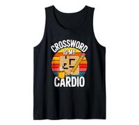 Crossword is My Cardio Retro Puzzle Coffee Tank Top