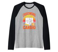 Crossword is My Cardio Retro Puzzle Lover Raglan Baseball Tee