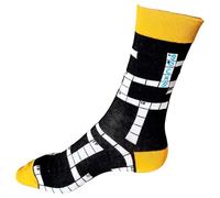 Crossword Patterned The Answer Is "SOCKS" Puzzle Fan Mens Socks One Pair Multicoloured 6-10 UK