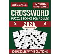 Crossword Puzzle Book for Adults and Seniors: 100 Large Print Fun and Challenging Brain Activity Workout for Relaxation and Mindfulness