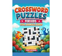Crossword puzzle for kids - fish, animals, birds