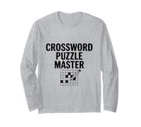 Crossword Puzzle Master Gamer Fun Wordplay Long Sleeve T-Shirt