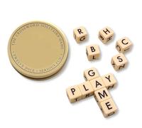 Crossword Solitaire Dice Game with 12 Letter Dice,Fun Word Combination Games, Portable Scrab-ble Game Toy in Metal Tin, Educational Spelling Game for Travel, Family Game Night & Brain Teasers