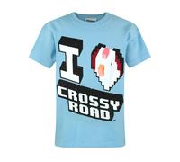 Crossy Road Boys Blue Chicken Mascot Short Sleeved T-Shirt - 7-8 Years