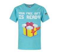 Crossy Road Boys Blue Free Gift Placement Print Short Sleeved T-Shirt - 11-12 Years
