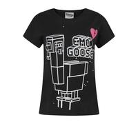 Crossy Road Girls Black Emo Goose Short Sleeved T-Shirt - 14-15 Years