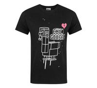 Crossy Road Mens Black Emo Goose Short Sleeved T-Shirt - Medium
