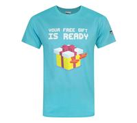 Crossy Road Mens Blue Free Gift Placement Print Short Sleeved T-Shirt - X-Large