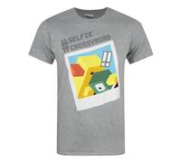 Crossy Road Mens Grey Selfie Short Sleeved T-Shirt - XX-Large