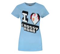 Crossy Road Womens Blue Logo Short Sleeved T-Shirt - X-Large