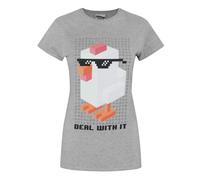 Crossy Road Womens Grey Deal With It Short Sleeved T-Shirt - XX-Large