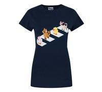 Crossy Road Women's Short Sleeved T-Shirt | Blue | Official Merch | Size: 2XL Crossy Road Blue 2XL
