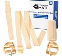 Crotch Belt with Belt Protector Set for high Chair, 3 Pack, in Beige, Two Belt Straps Compatible with Hauck Alpha Beta, Stokke Tripp Trapp, roba, Kinderkraft, etc.