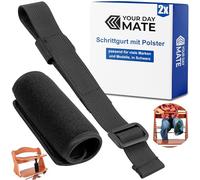 Crotch Strap with Belt Protector Set for highchair, 2 Pack, in Black, Belt Straps Compatible with Hauck Alpha Beta, Stokke Tripp Trapp, roba, and Many More, highchair Belt Front bar Table