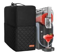 CROTIRAD Black Slushie Machine Dust Cover for Ninja Slushie Machine Frozen Drink Maker, Water-Resistant Nylon Cover with Four Quilted Pockets