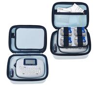 CROTIRAD Hard Storage Travel Case Compatible with Brother PT-M95 P-Touch Monochrome Label Maker, Storage Holder Carrying Organizer Bag for Label Tapes, Batteries, CASE ONLY, Blue