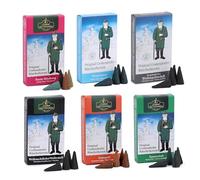 Crottendorfer Christmas Tree Incense Cones Pack of 6 (6 x 24 Pieces) - Cinnamon Apple, Colourful Mix, Christmas Frankincense, Christmas Fragrance, Winter Dream, Pine Fragrance - Height 2.7 cm,