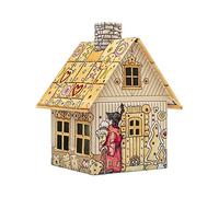 Crottendorfer - Metal Smoker House with Incense Holder - for Incense Cones Size M - Dimensions: 7.2 x 7.8 x 9.8 cm - Motif: Hansel and Gretel - Made in Germany