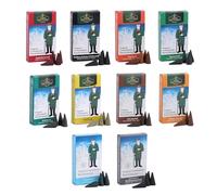 Crottendorfer Räucherkerzen 10 x 24 pieces in a sample set, incense cones in size M with incense, fir fragrance, sandalwood, cinnamon apple and more