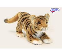 Crouching Tiger Cub Plush Soft Toy by Hansa 40cm. 6414
