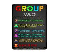 Croup Rules Metal Sign Back to School Signs First Day of School Classroom Decor Painted Pencil Doodle Metal Tin Sign Ancient Welcome School Signs for Kids Gifts for Student Teacher 16x12 Inch