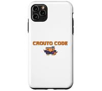 CROUTO CODE AI Tool Illustration AI Agent Executive Binary Style Hacker Dot Painting G PT Case for iPhone 11 Pro Max