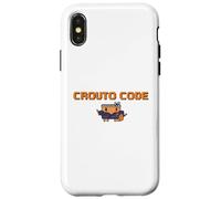 CROUTO CODE AI Tool Illustration AI Agent Executive Binary Style Hacker Dot Painting G PT Case for iPhone X/XS