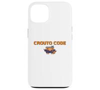 CROUTO CODE AI Tool Illustration AI Agent Executive Binary Style Hacker Dot Painting G PT Case for iPhone 13