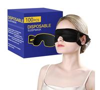 CROUVM Pack of 100 Disposable Sleep Eye Mask for Men Women, Blindfold Eye Mask Shade Cover for Sleeping, Night Sleep Mask, Block Out Light, Soft Comfort Eye Shade Cover for Travel Yoga Nap
