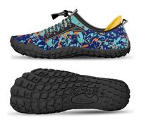 Crova Water Shoes Boys Girls Breathable Water Shoes Quick Dry Beach Shoes Pool Surf, Magic Blue, 25 EU
