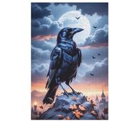 Crow 1000 Piece Jigsaw Puzzles for Adults Wooden Puzzle Challenging Game Family for Gifts 78×53cm