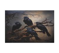 Crow 1000 Pieces Jigsaw Puzzles For Adults Suitable For Children 12 And Up Wooden Puzzle (75×50cm)
