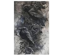 Crow 1000 Pieces Wooden Jigsaw Puzzle for Adults Puzzles Brain Exercise Challenge High Difficulty Game for Kids 78×53cm