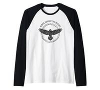 Crow Always Support The Witches Witchy Occult Gothic Crow Raglan Baseball Tee