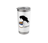 Crow and Coffee Crows Ornithology Novelty Bird Design Stainless Steel Insulated Tumbler