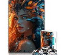 Crow And Girl Jigsaw Puzzles for Teenagers 1000 Jigsaws,Challenging To Complete But Fun And Humorous Unique Home Decor And Gifts 38x26cm