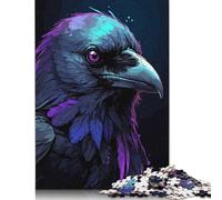 Crow Animal Wild Puzzle 1000 Pieces Jigsaws Paper Puzzles Jigsaw Puzzles for Adults Educational Game Challenge Toy 38x26cm/1000pcs