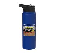 Crow Bar Pun Crowbar Crows Bartender Mechanic Word Game Stainless Steel Insulated Water Bottle