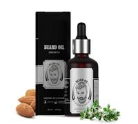 CROW Beard Oil for Growing Beard Faster with Almond & Thyme, NATURAL, Best Beard Growth Oil for Men, Nourishes & Strengthens Uneven Patchy Beard - 30ML