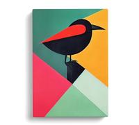 Crow Bird Abstract Canvas Wall Art Print 30x20 Inch