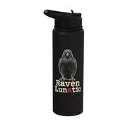 Crow Bird Watching Raven Lunatic Gift Stainless Steel Insulated Water Bottle