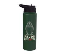 Crow Bird Watching Raven Lunatic Gift Stainless Steel Insulated Water Bottle