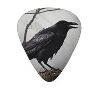 Crow Birds Guitar Plectrums, 12 Pcs Lightweight Guitar Plectrums, 0.46mm/0.71mm/0.96mm Thickness For Acoustic Guitar Acoustic Electric Guitar Ukulele Bass